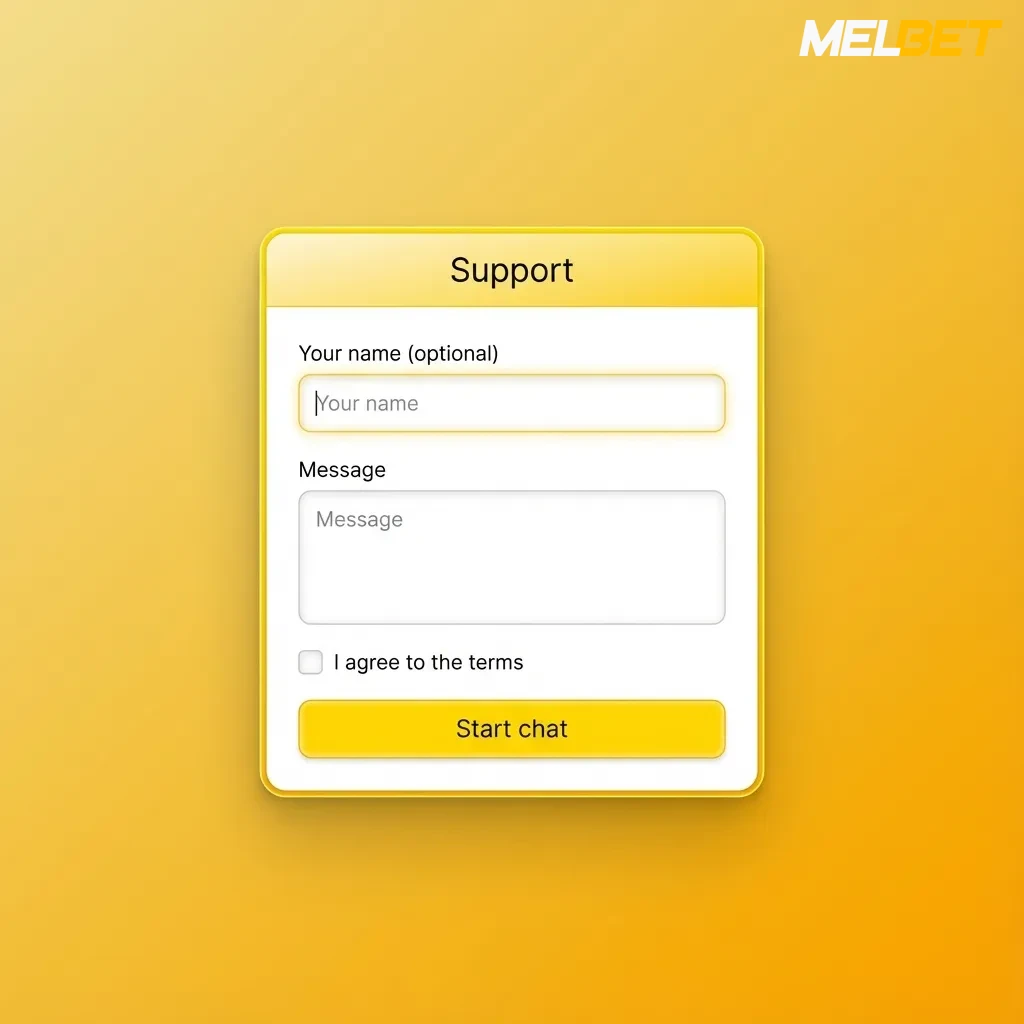 Illustration of Melbet India 24/7 customer support with live chat, email, and FAQ icons on desktop and mobile screens